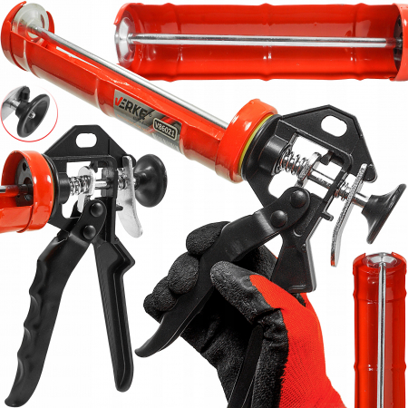 Scule pentru instalatori - Pistol presa tub silicon material etansare 220mm cu uluc (V86021)
