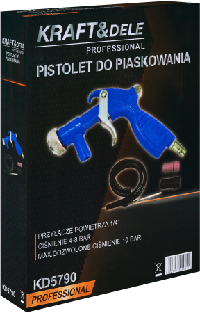 Pistol sablare 1/4 inch 4-8 bar cu duze interschimbabile pentru curatare rugina si vopsea (KD5790) [12]