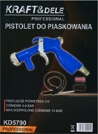 Pistol sablare 1/4 inch 4-8 bar cu duze interschimbabile pentru curatare rugina si vopsea (KD5790) [11]