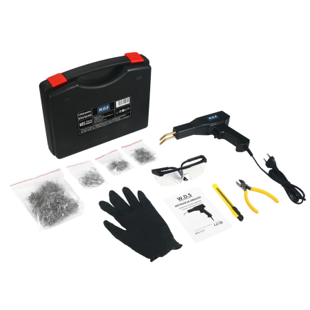 Pistol sudura in plastic 100W + 4 tipuri de capse reparatii + cleste taiere + cutter lipit plastic auto (WDS2213) [0]