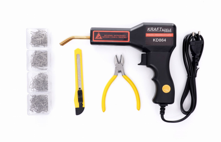 Scule electrice - Pistol sudura in plastic 50W + 4 tipuri de capse reparatii + cleste taiere + cutter lipit plastic auto (KD864)