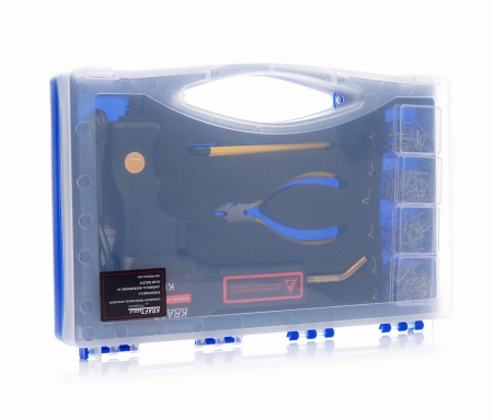 Pistol sudura in plastic 50W + 4 tipuri de capse reparatii + cleste taiere + cutter lipit plastic auto (KD864) [8]