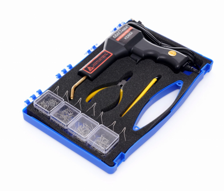 Pistol sudura in plastic 50W + 4 tipuri de capse reparatii + cleste taiere + cutter lipit plastic auto (KD864) [3]