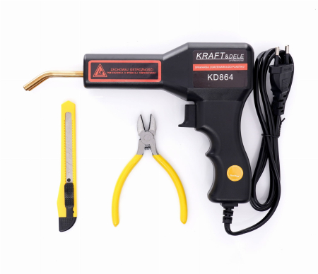 Pistol sudura in plastic 50W + 4 tipuri de capse reparatii + cleste taiere + cutter lipit plastic auto (KD864) [5]
