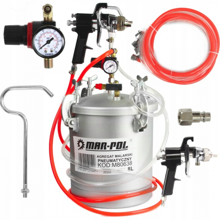 Pistol vopsit cu rezervor vas sub presiune 10L furtun 2.9m (M80638) [1]
