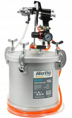 Pistol vopsit cu rezervor vas sub presiune 10L furtun 2.9m (N4903) [2]