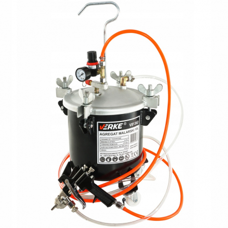 Pistol vopsit cu rezervor vas sub presiune 10L furtun 2.9m (V81342) [2]