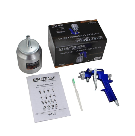 Pistol vopsit pneumatic 1.2mm 1.5mm 1.8mm pahar vas 600ml (KD2114 ) [8]