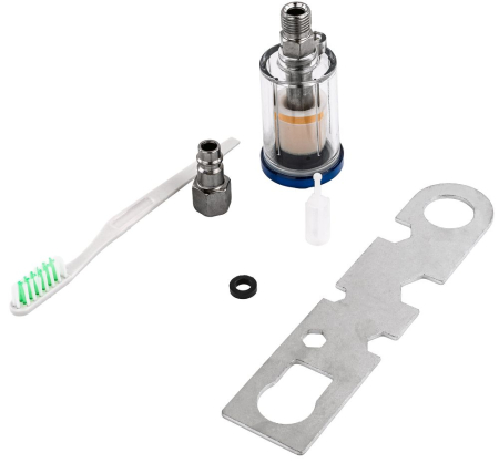 Pistol vopsit pneumatic 1.4mm 1.7mm 2.0mm 2.5mm HVLP pahar vas 600ml regulator PM1425 (PM-PDM-170TZ) [11]