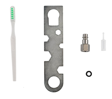 Pistol vopsit pneumatic 1.4mm 1.7mm 2.0mm 2.5mm HVLP pahar vas 600ml regulator PM1425 (PM-PDM-170TZ) [10]