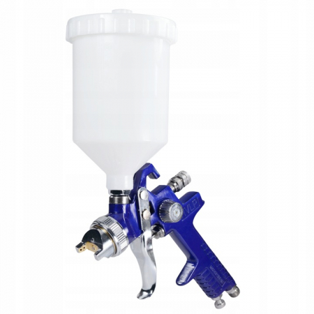Pistol vopsit pneumatic 1.4mm 1.7mm HVLP pahar vas 600ml regulator (22507) [6]