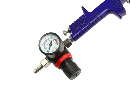 Pistol vopsit pneumatic 1.4mm 1.7mm HVLP pahar vas 600ml regulator (M80600) [8]