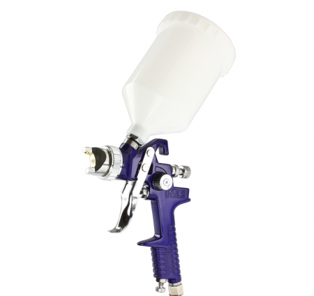 Pistol vopsit pneumatic 1.4mm 1.7mm HVLP pahar vas 600ml regulator (M80600) [1]