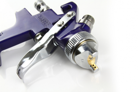 Pistol vopsit pneumatic 1.4mm 1.7mm HVLP pahar vas 600ml regulator (M80600) [3]