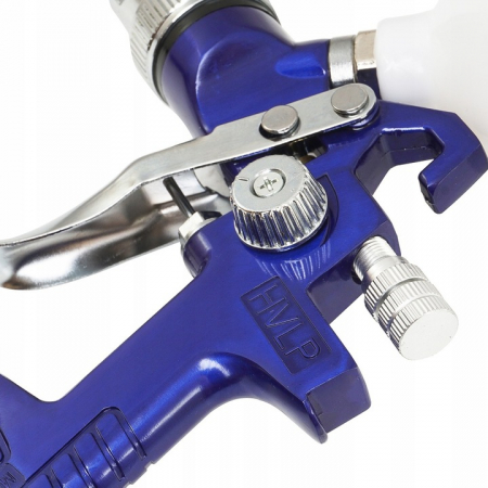 Pistol vopsit pneumatic 1.4mm 1.7mm HVLP pahar vas 600ml regulator (V81294) [8]