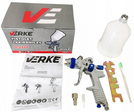 Pistol vopsit pneumatic 1.3mm HVLP H-888P pahar vas 600ml (V81295) [5]