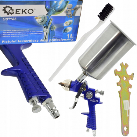 Pistol / sistem vopsit - Pistol vopsit pneumatic 1,5mm HVLP pahar vas 1000ml (G01186)