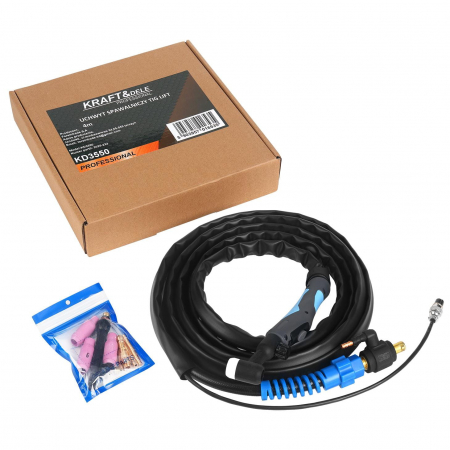 Accesorii / consumabile sudura - Pistolet torta cablu sudura TIG LIFT 4m + accesorii (KD3550)