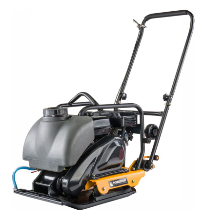 Altele - Placa compactoare pe benzina 90kg, motor 6.5 CP, forta 18kN, adancime 30cm, cu roti PM1238 (PM-SZG-90M)