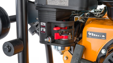 Placa compactoare pe benzina 90kg, motor 6.5 CP, forta 18kN, adancime 30cm, cu roti PM1238 (PM-SZG-90M) [5]