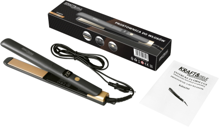 Placa indreptat par 60W afisaj LED temperatura reglabila 150-230C oprire automata cablu rotativ (KD4395) [1]