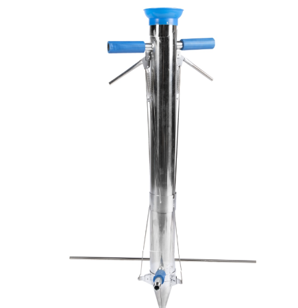 Altele - Plantator inox cu 2 manere si pedala pentru rasaduri si tuberculi (GF-2107)