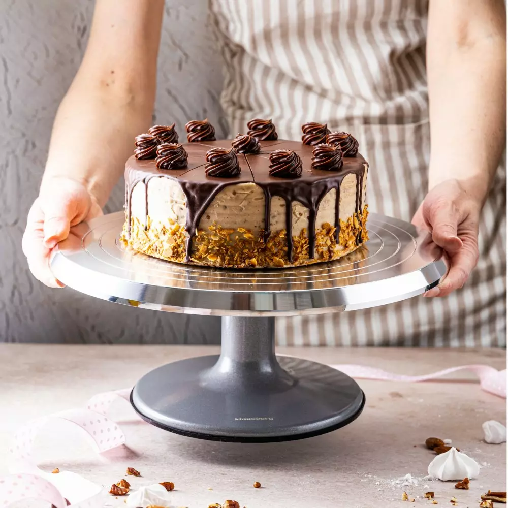 Platou rotativ pentru tort otel inoxidabil 36cm (KB-7772) [11]