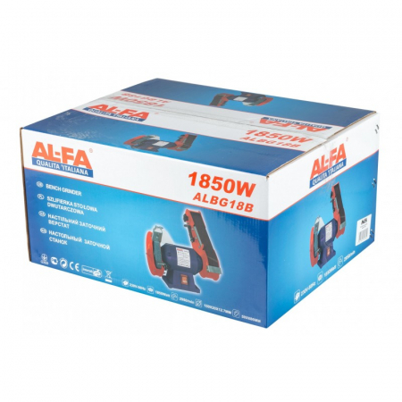 Polizor de banc 1850W piatra disc 150mm si banda (ALBG18B) [11]