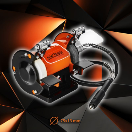 Polizor de banc 250W 2850 rpm cu 2 pietre slefuire P36 P80 (KD567) [4]