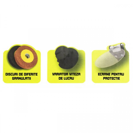 Polizor de banc 75mm 400W 2 pietre si gravor (PBG400) [5]