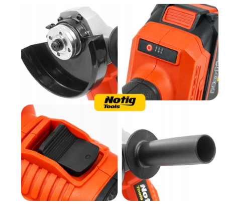 Polizor unghiular 125 mm cu acumulator 20V 2x3.0Ah fara perii pentru taiere si slefuire (N4346) [8]