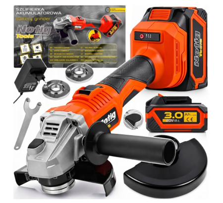 Polizoare - Polizor unghiular 125 mm cu acumulator 20V 2x3.0Ah fara perii pentru taiere si slefuire (N4346)