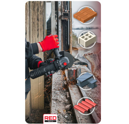 Polizor unghiular 125mm 1300W 230V 11500rpm filet M14 viteza reglabila set 10 discuri (RTSZK0013) [16]