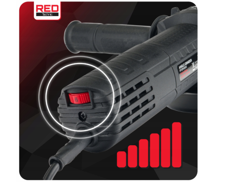 Polizor unghiular 125mm 1300W 230V 11500rpm filet M14 viteza reglabila set 10 discuri (RTSZK0013) [17]