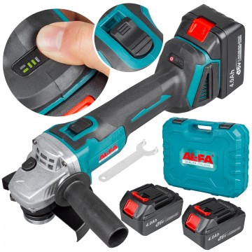 Unghiulare/drepte - Polizor unghiular cu acumulator cu disc 125 mm 8500 rpm cu maner ergonomic si baterii Li-Ion de 36V/4.0Ah (ALAGC125-A4)