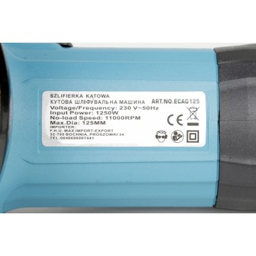 Polizor unghiular electric 1250W cu disc 125mm cu maner ergonomic si 11000 rpm (ECAG254) [8]