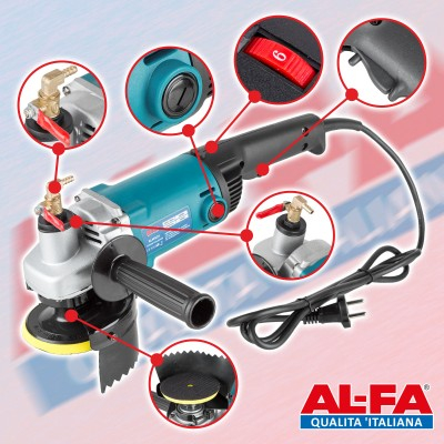 Polizor unghiular electric 2400W cu disc 100mm cu 6 vieteze 8100 rpm si maner ergonomic (ALWG24) [3]