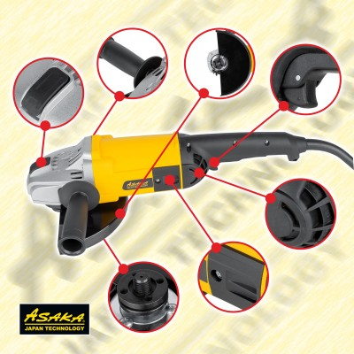 polizor unghiular electric 2600 W cu disc 230mm cu maner ergonomic si 6500 rpm (ASAG23B) [9]