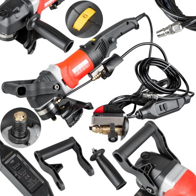Unghiulare/drepte - Polizor unghiular electric umed cu admisie de apa 1250W 6 viteze 700-3000 rpm (MXWSG-125)