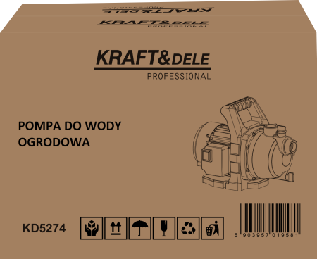 Pompa apa gradina 1500W debit 3700 l h inaltime refulare 50 m racord 1 inch (KD5274) [1]