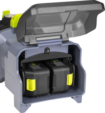 Pompa apa gradina cu acumulator 40V debit 3500 l h inaltime refulare 30 m cu 2 baterii 6Ah si incarcator (KD5270) [12]