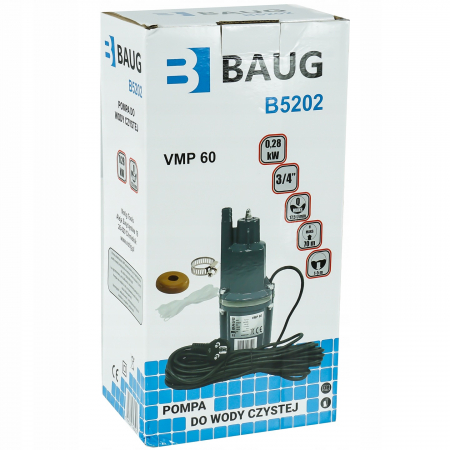 Pompa apa submersibila diafragma vibratie 280W 1050L h 70m (B5202) [7]