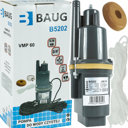 Pompa apa - Pompa apa submersibila diafragma vibratie 280W 1050L h 70m (B5202)