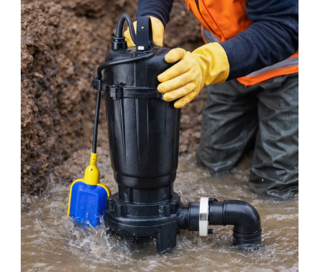 Pompa apa submersibila murdara cu tocator si flotor plutitor (OX-7010) [2]