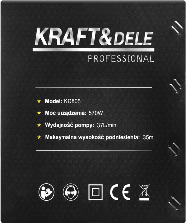 Pompa apa suprafata hidrofor 570W 37L/min 1 tol refulare 35 m aspiratie 6m (KD805) [11]