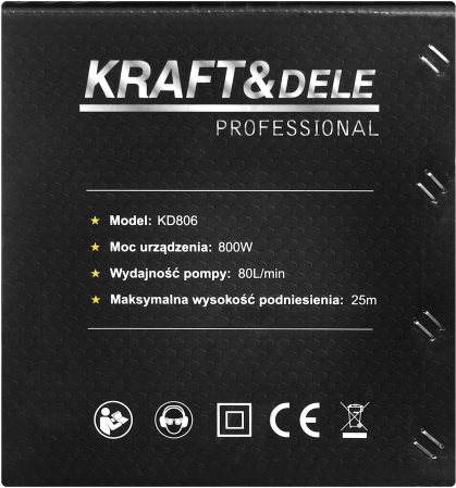 Pompa apa suprafata hidrofor 800W 80L/min 1.25 tol refulare 25 m aspiratie 6 m (KD806) [12]