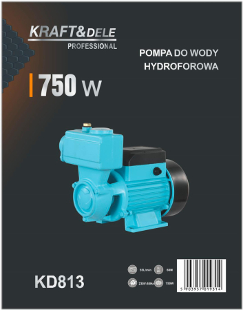 Pompa de apa cu hidrofor 750W debit 55L/min inaltime 60m (KD813) [7]