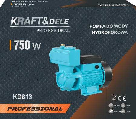 Pompa de apa cu hidrofor 750W debit 55L/min inaltime 60m (KD813) [6]