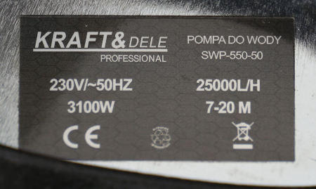 Pompa de apa submersibila cu tocator 3100W (KD762) [4]