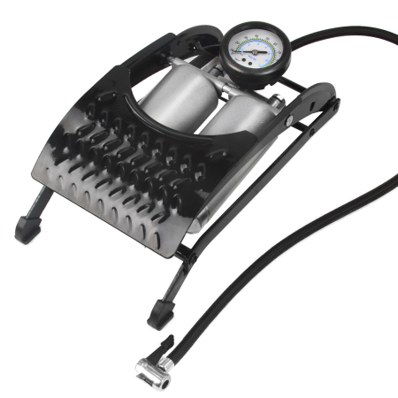 Pompa de picior cu doua pistoane Ripper, 7 bar, manometru si accesorii (M82009) [3]